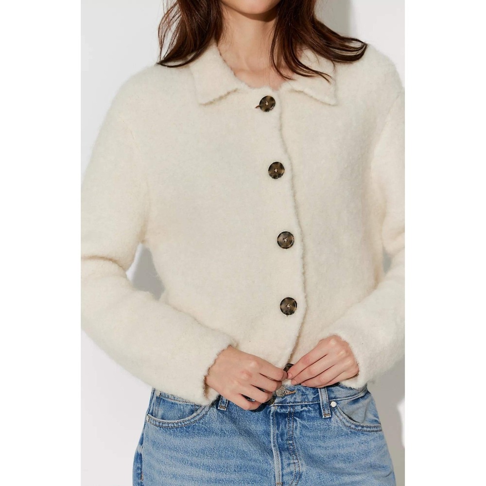 We The Free People Luxurious Eggshell Cream Cardigan Buttons Size XS NWT - Picture 1 of 4